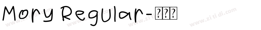 Mory Regular字体转换